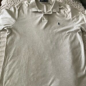 Polo by Ralph Lauren Men's Cream Polo with Navy Pony